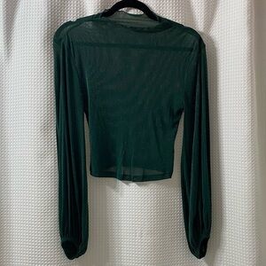 NWOT SHEIN Glitter Sheer Bubble Long Sleeve